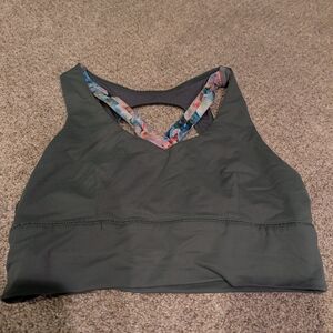Born Primitive Charcoal Sports Bra with Colorful Straps